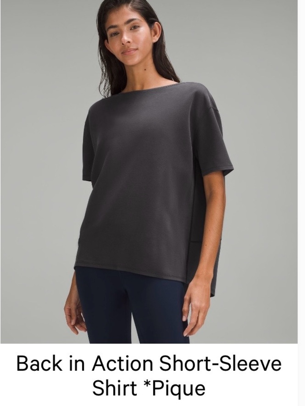 lululemon athletica Back in Action Short-Sleeve Tee - Charcoal Gray